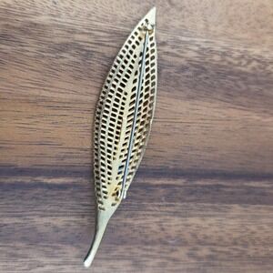 Gold Tone Leaf Fall‎ Autumn Brooch Pin Vintage Style Fashion Jewelry